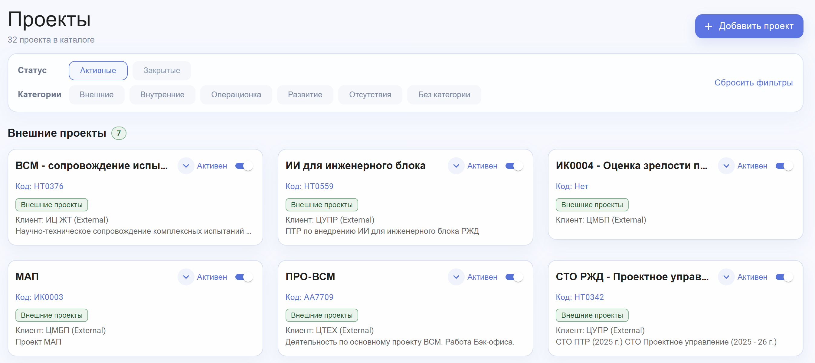 Реальный экран Actionkeeper с таблицей учёта времени